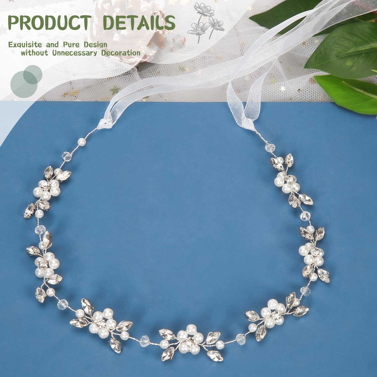 Tanfeine handmade pearl crystal hairpiece showcases artisan craftsmanship and attention to detail