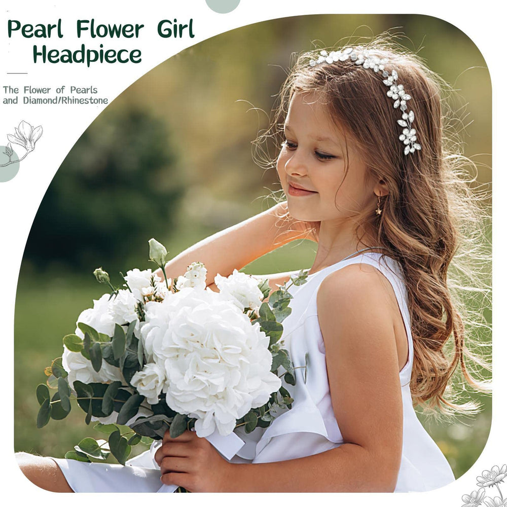 Tanfeine princess crystal pearl hair accessory enhances party outfits with shine
