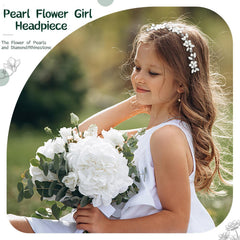 Tanfeine princess crystal pearl hair accessory enhances party outfits with shine