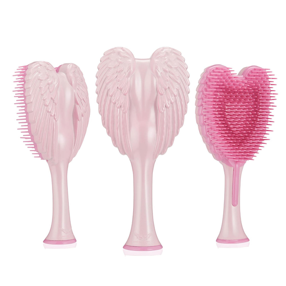 Tangle Angel anti-static detangler reduces flyaways while brushing.