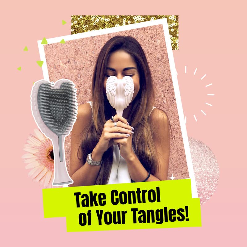 Tangle Angel durable soft bristles glide through hair with ease.