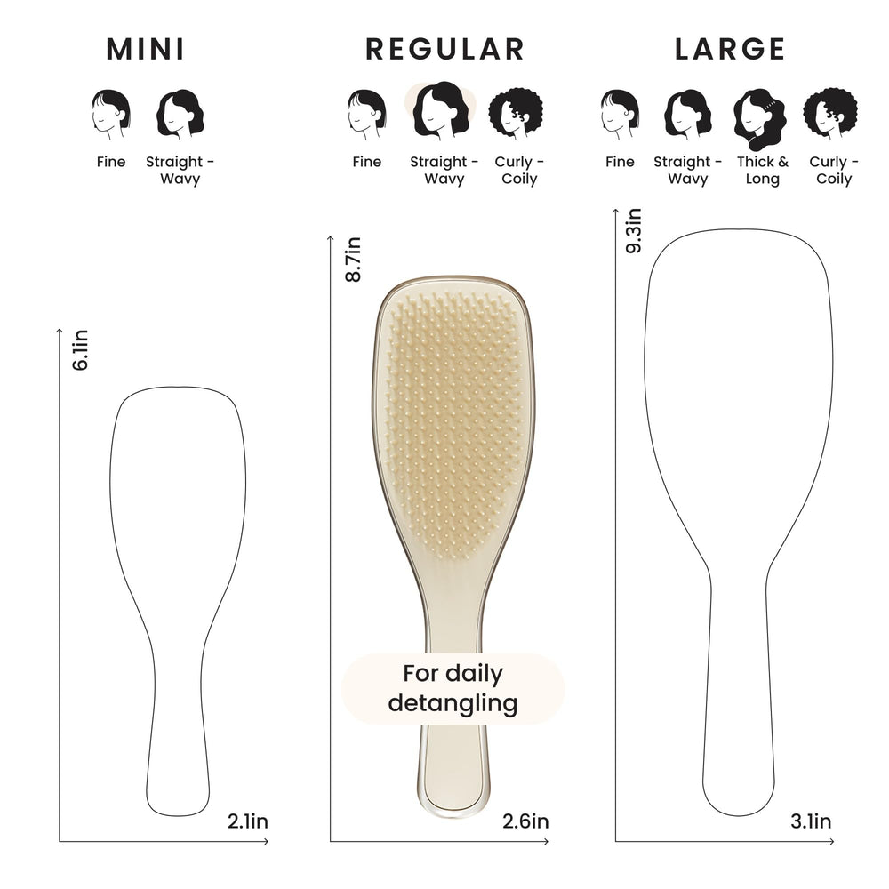 Tangle Teezer Chrome Ultimate Detangler in champagne gold adds a luxurious touch to your routine.