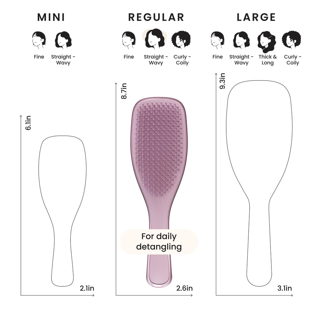 Chic mauve chrome finish on the Ultimate Detangler