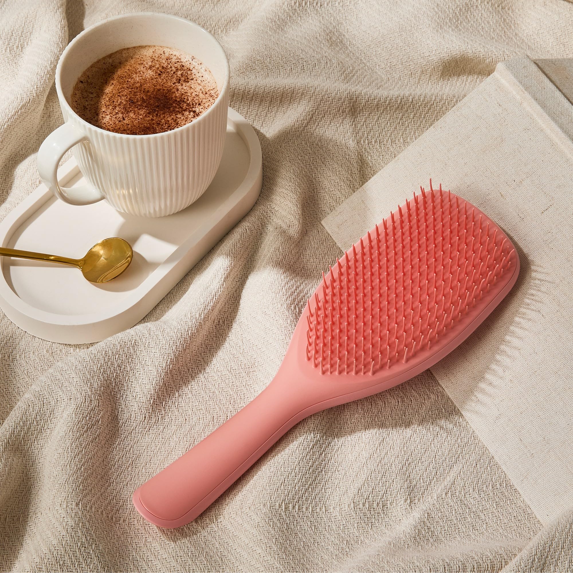Tangle Teezer coral pink brush perfect for shower hair care