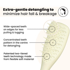 Tangle Teezer Extra Gentle Detangler wide teeth reduce tension on knots