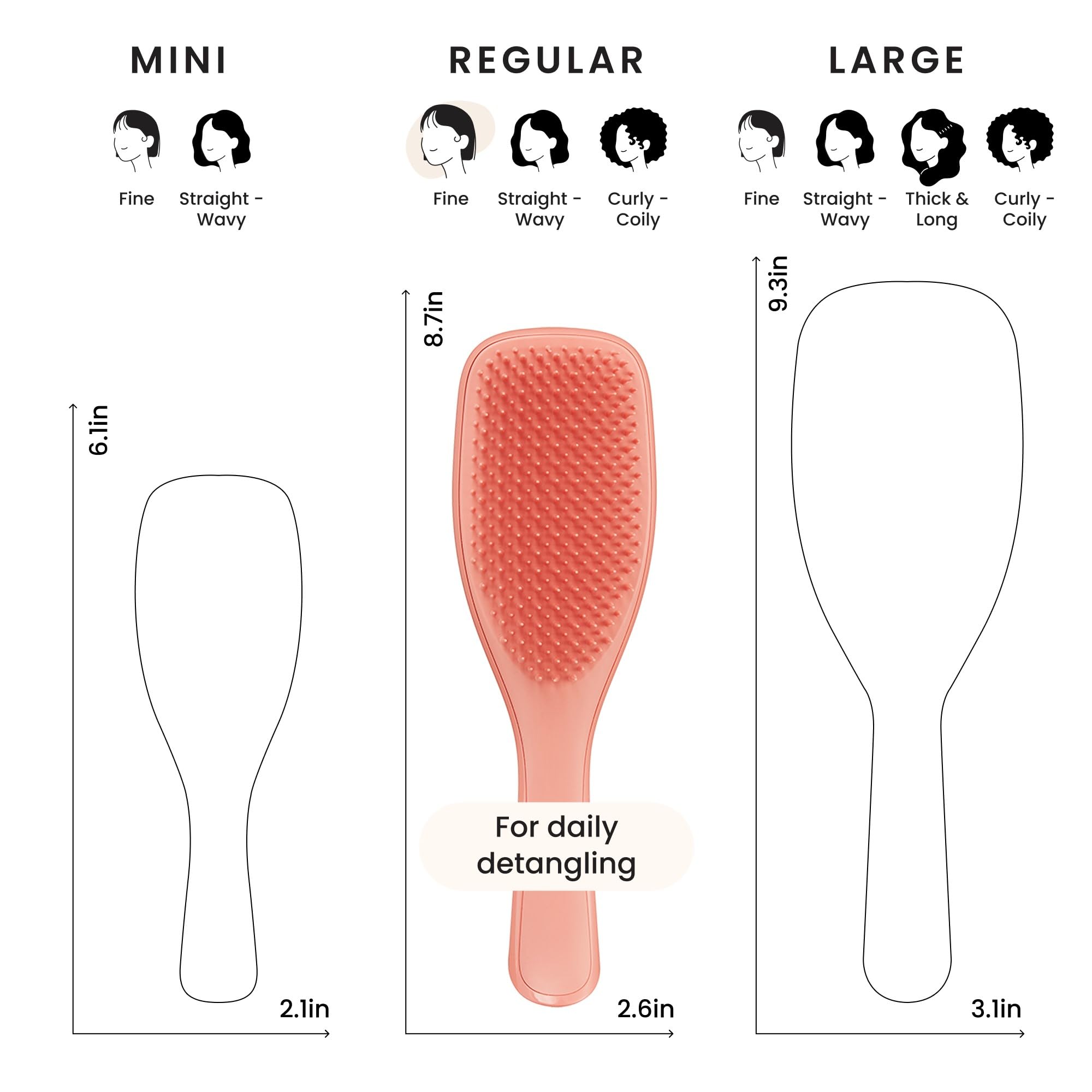 Tangle Teezer distributing conditioner evenly across strands during shower routine.