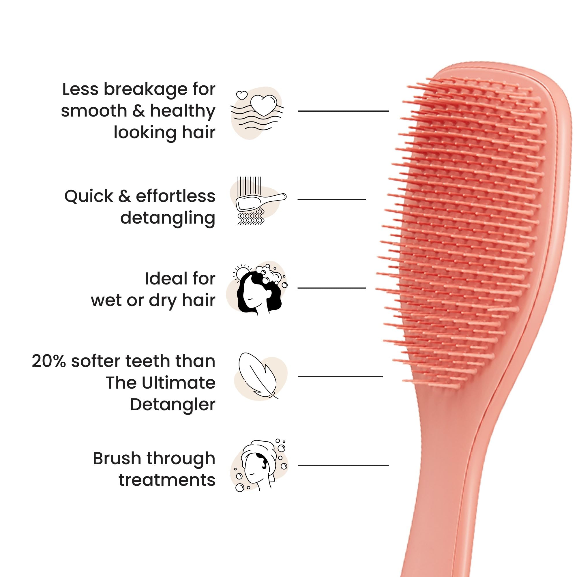 Tangle Teezer Fine Ultimate Detangler packaging photo highlighting sustainable packaging during transition.