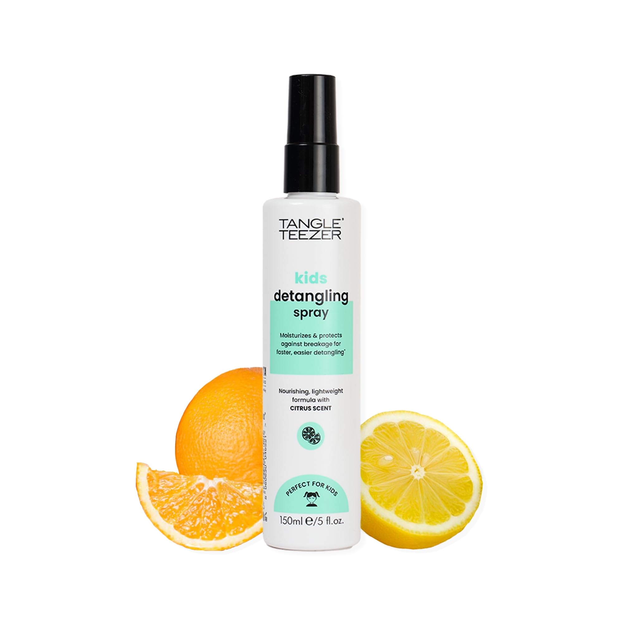 Tangle Teezer Kids Detangler Spray bottle front for easy detangling.