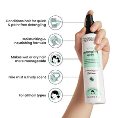 Tangle Teezer Kids Detangler Spray fruity mango scent close-up.