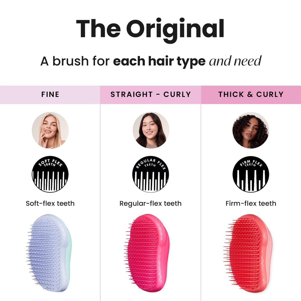 Tangle Teezer Original Detangler pink-punch brush for daily use