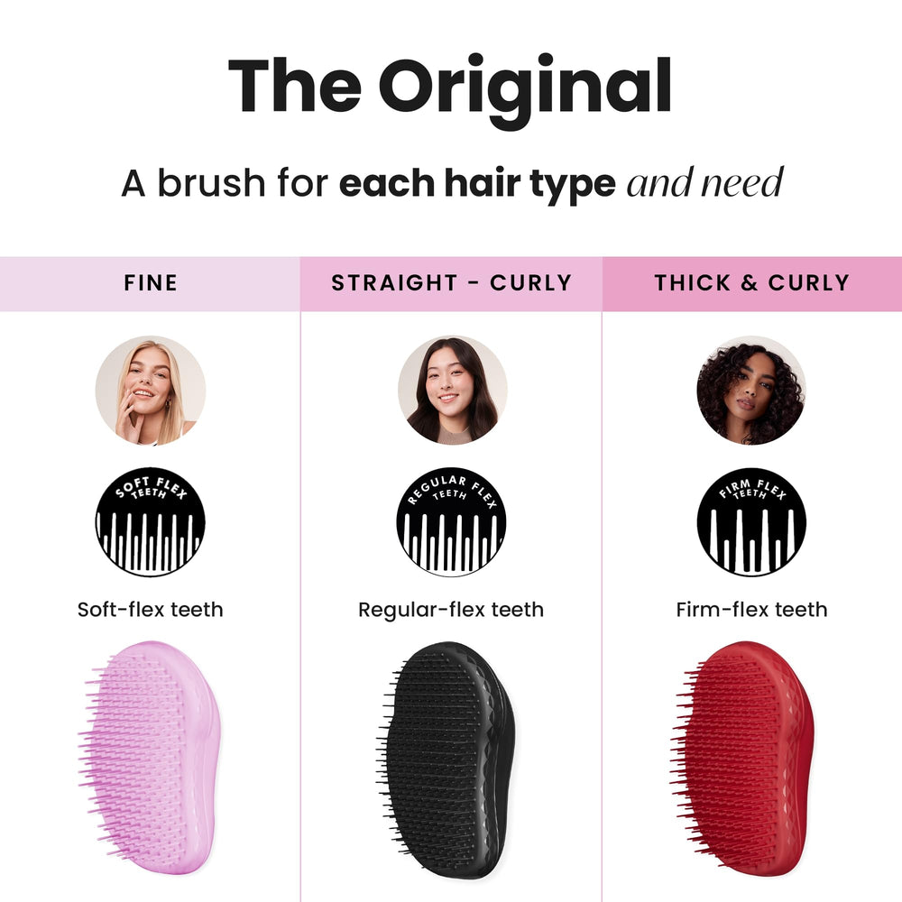 Tangle Teezer Original Detangler Panther Black flex teeth design promoting smoother hair