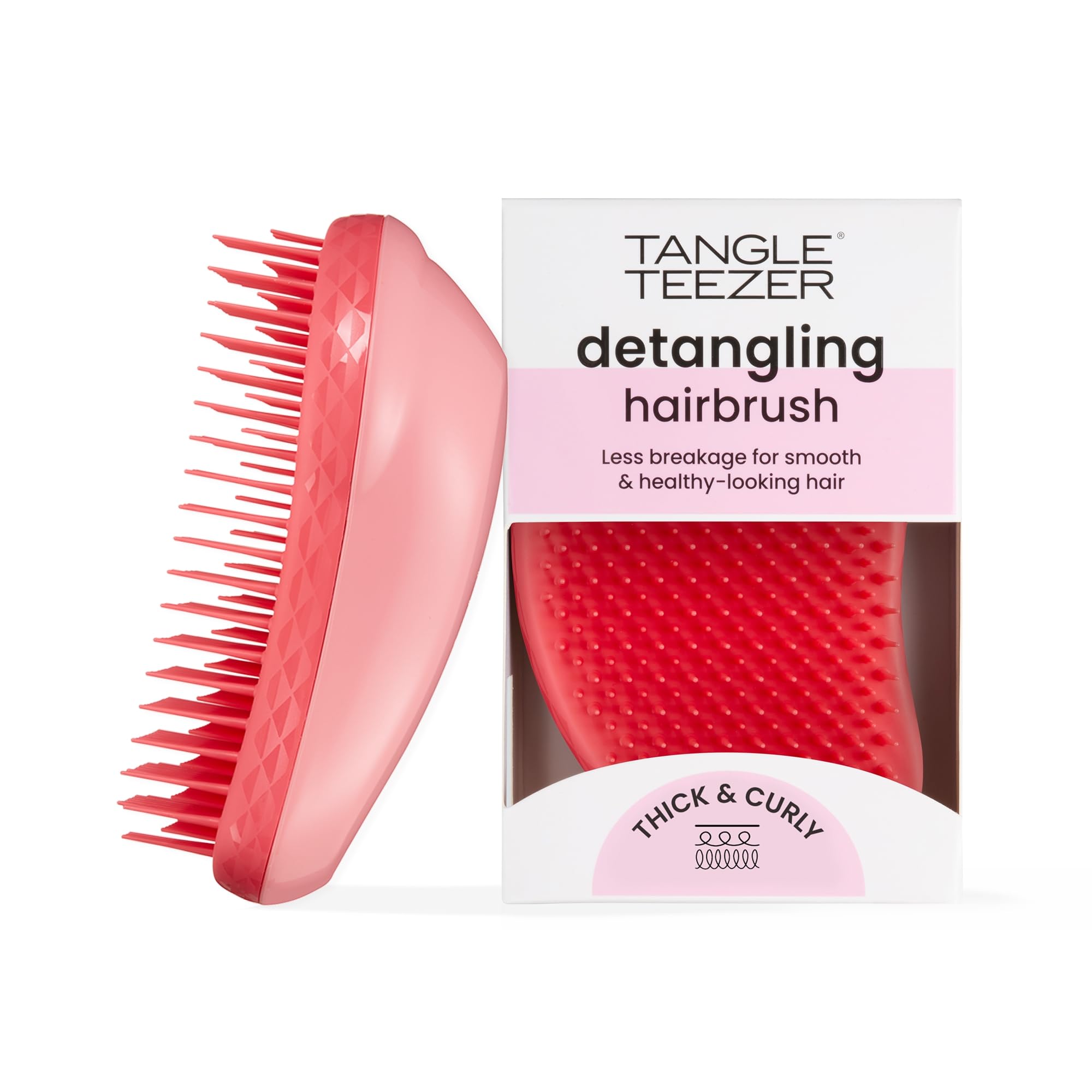 Tangle Teezer Original Detangler Pink Punch close-up for smoother detangling
