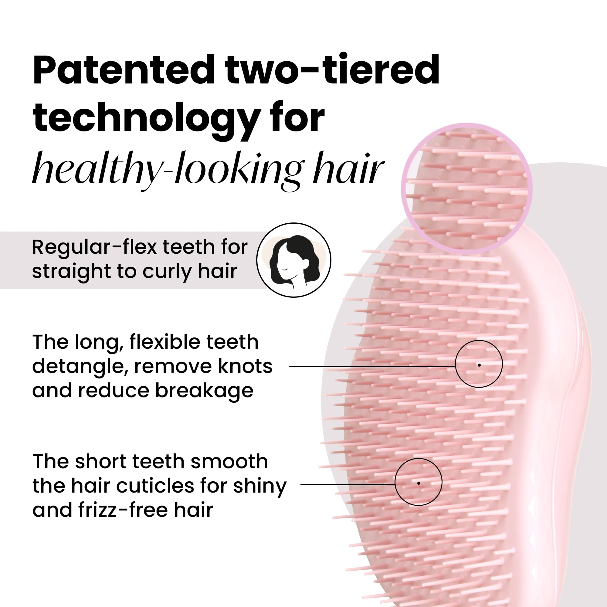 Tangle Teezer travel-size mini hair brush in millennial pink for quick styling anywhere.