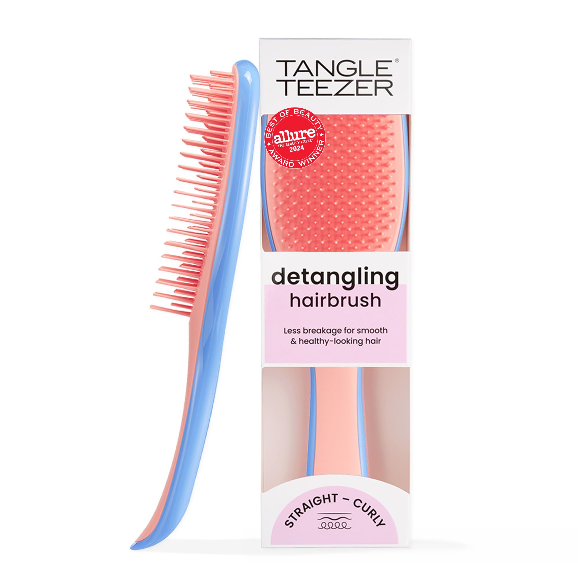 Tangle Teezer Ultimate Detangler Brush for wet and dry hair smooths with minimal tugging.
