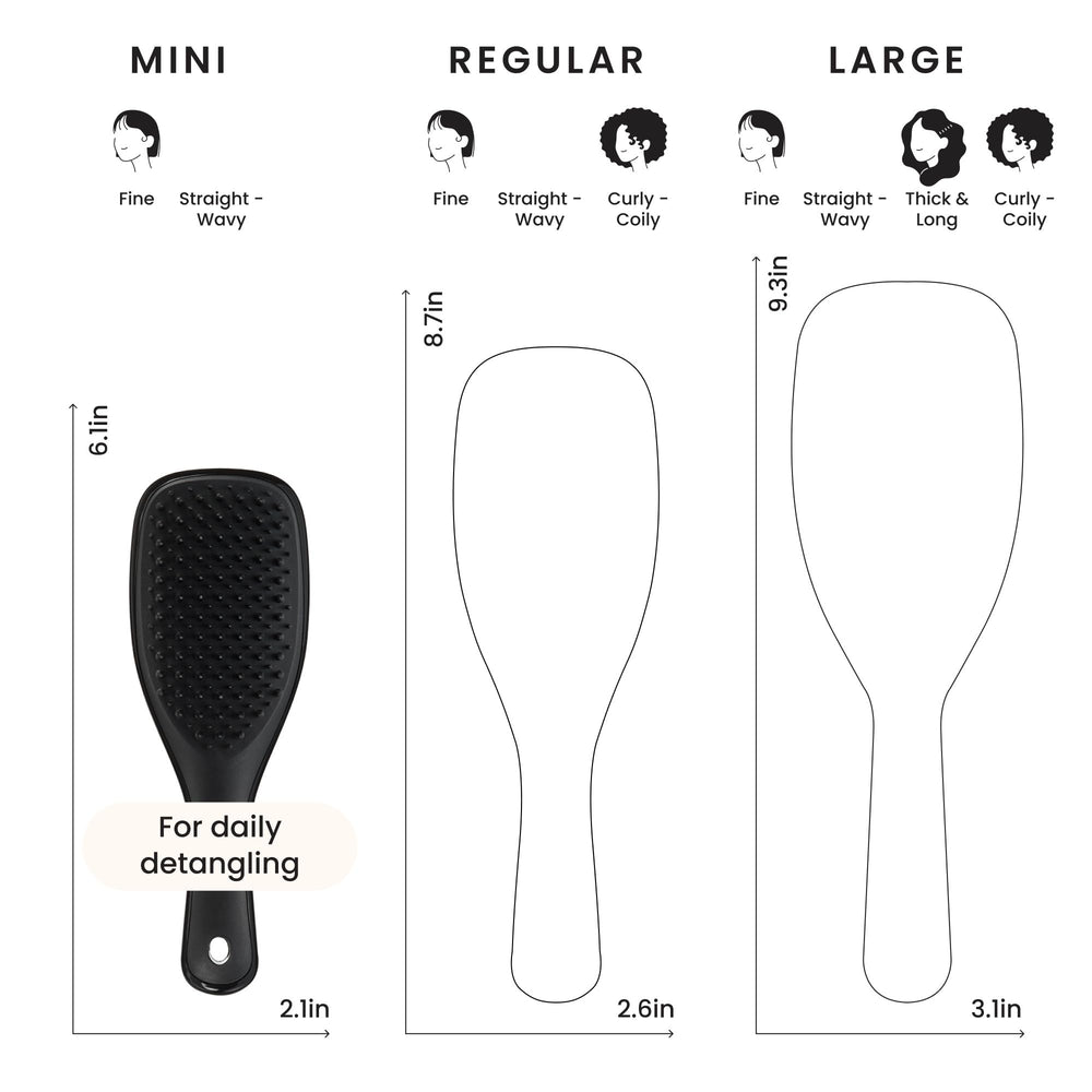 Tangle Teezer Ultimate Detangler compact design ideal for travel.