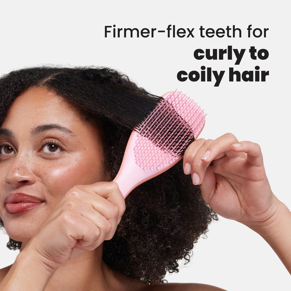 Frizz-reducing performance shown on curls
