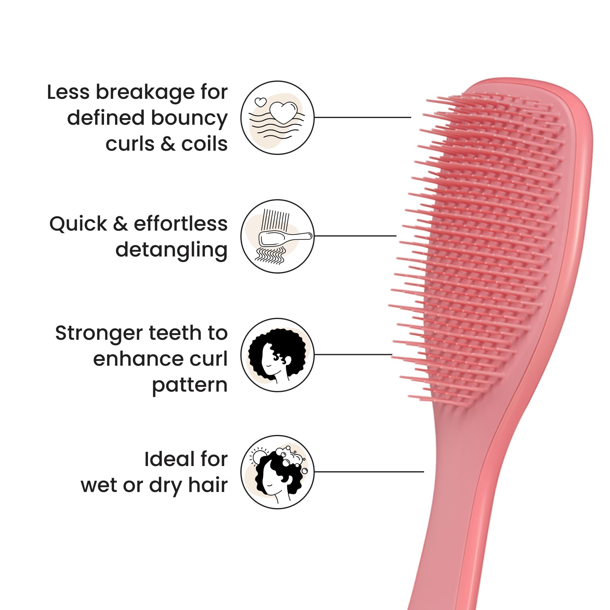 Tangle Teezer Ultimate Detangler reduces frizz for defined curls