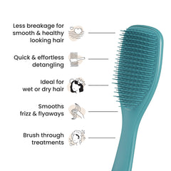 Tangle Teezer Ultimate Detangler being held with comfortable grip.