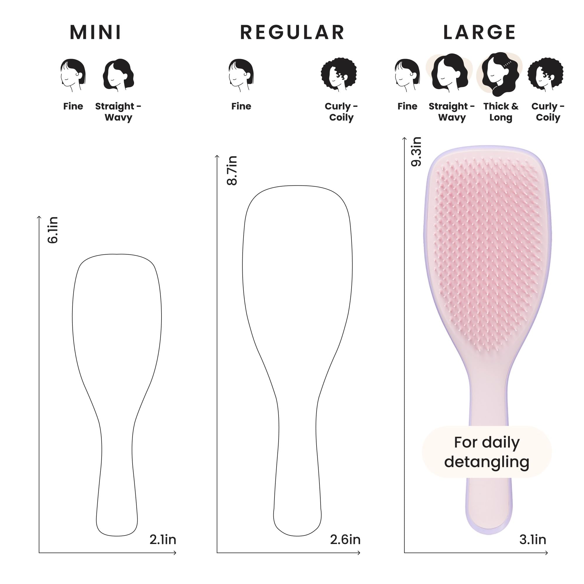 Ergonomic handheld design of Tangle Teezer Ultimate Detangler