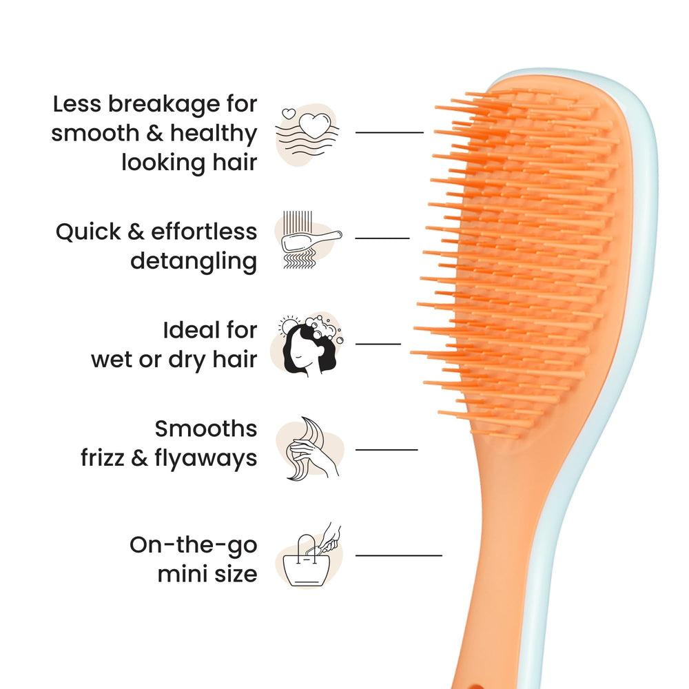 Tangle Teezer Ultimate Detangler helps remove knots while reducing breakage on wet or dry hair