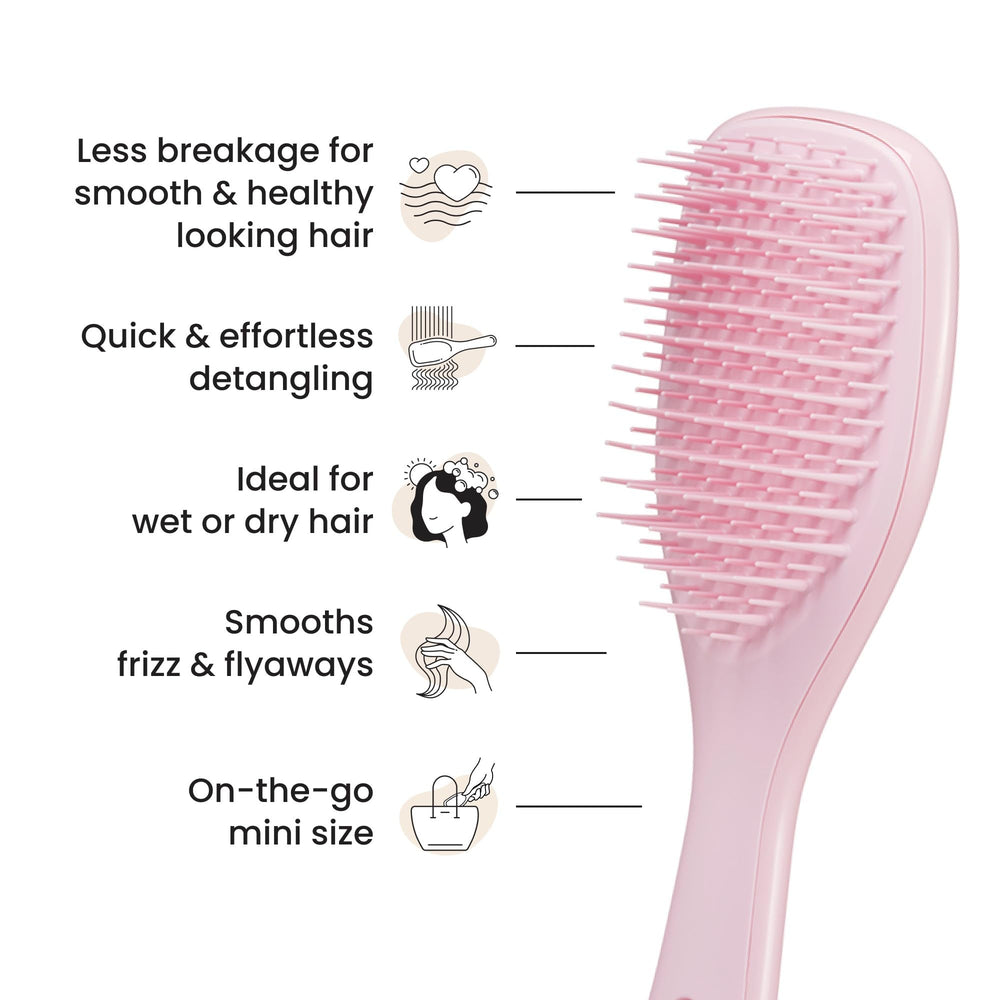 Soft teeth close-up of Tangle Teezer Ultimate Detangler for gentle detangling.