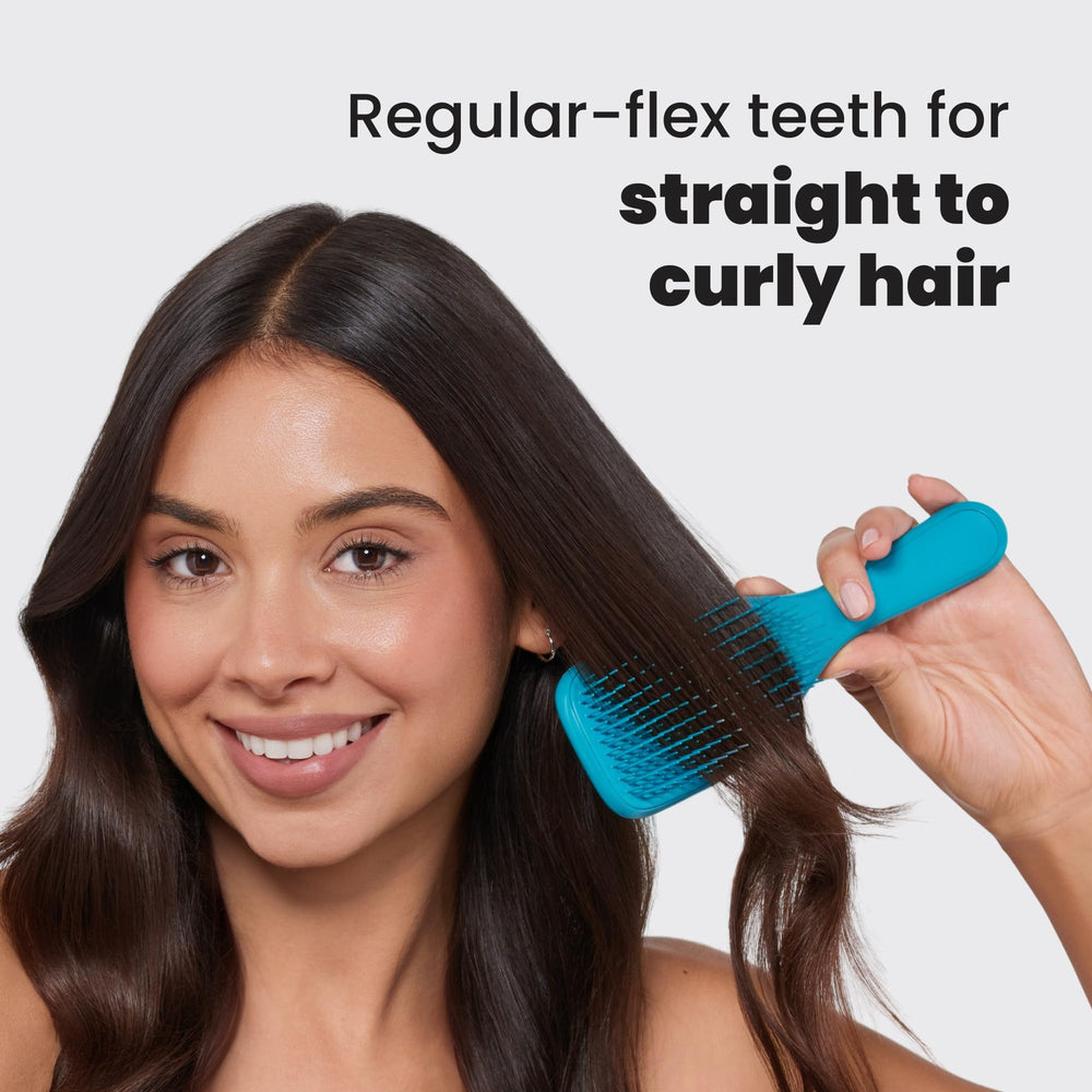 Tangle Teezer Ultimate Detangler suited for straight to wavy hair.