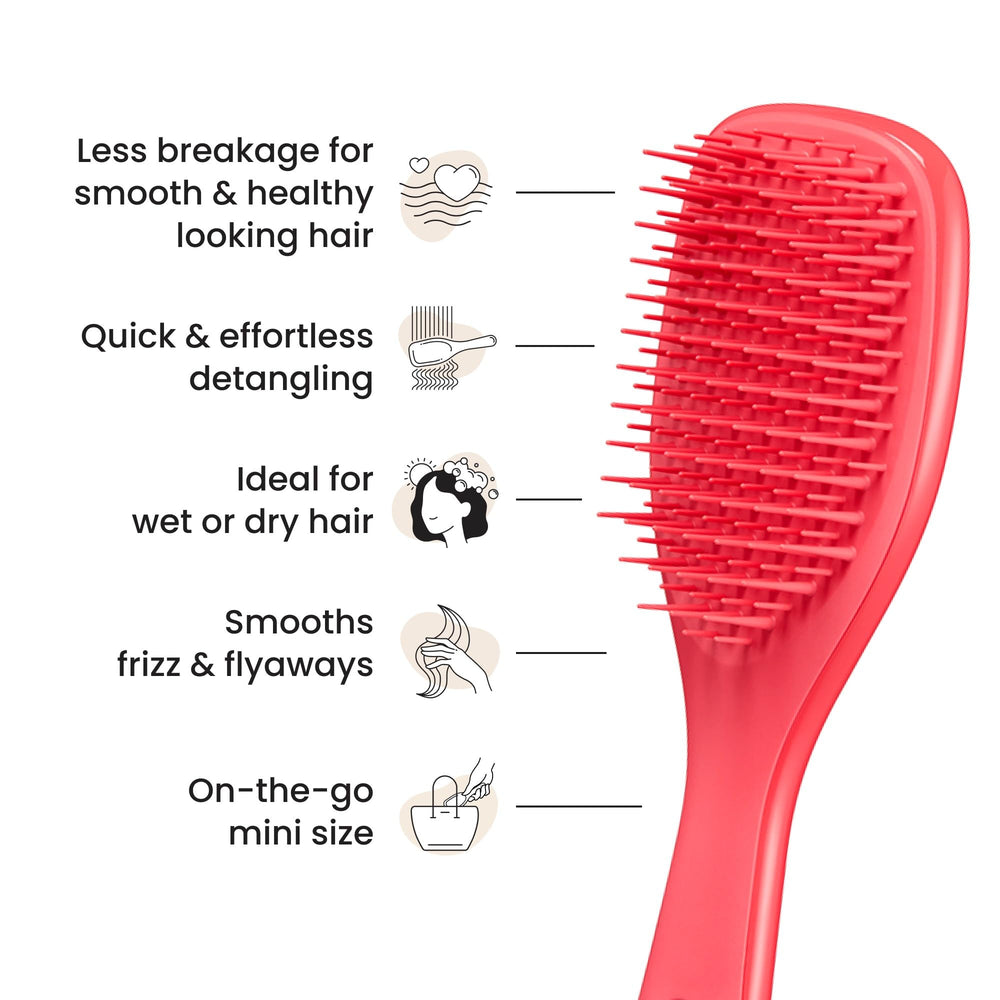 Detangles wet or dry hair with gentle, comfortable use