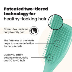 Tangle Teezer brush used on wet hair gently detangles