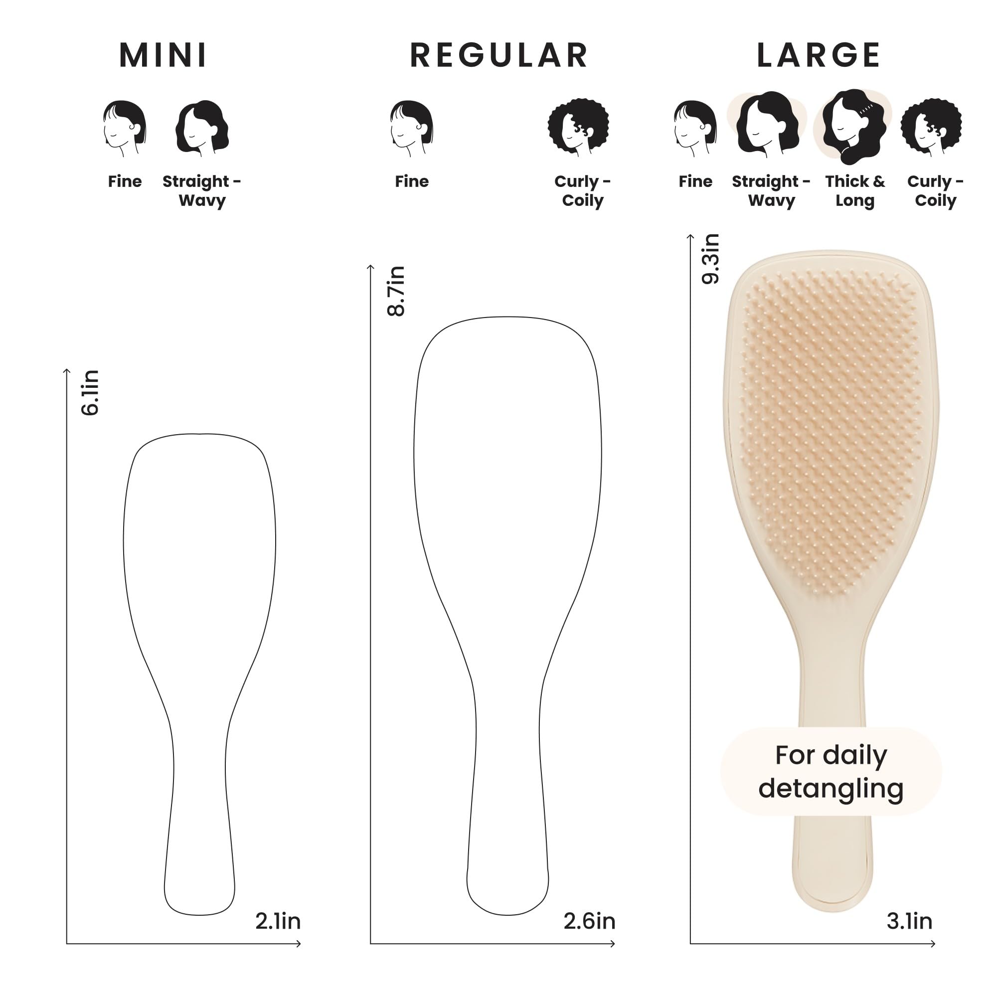 Tangle Teezer conditioner distribution improves even product spread.