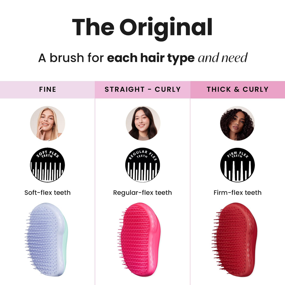 Tangle Teezer Original Detangler leaves hair looking smooth and shiny after use.