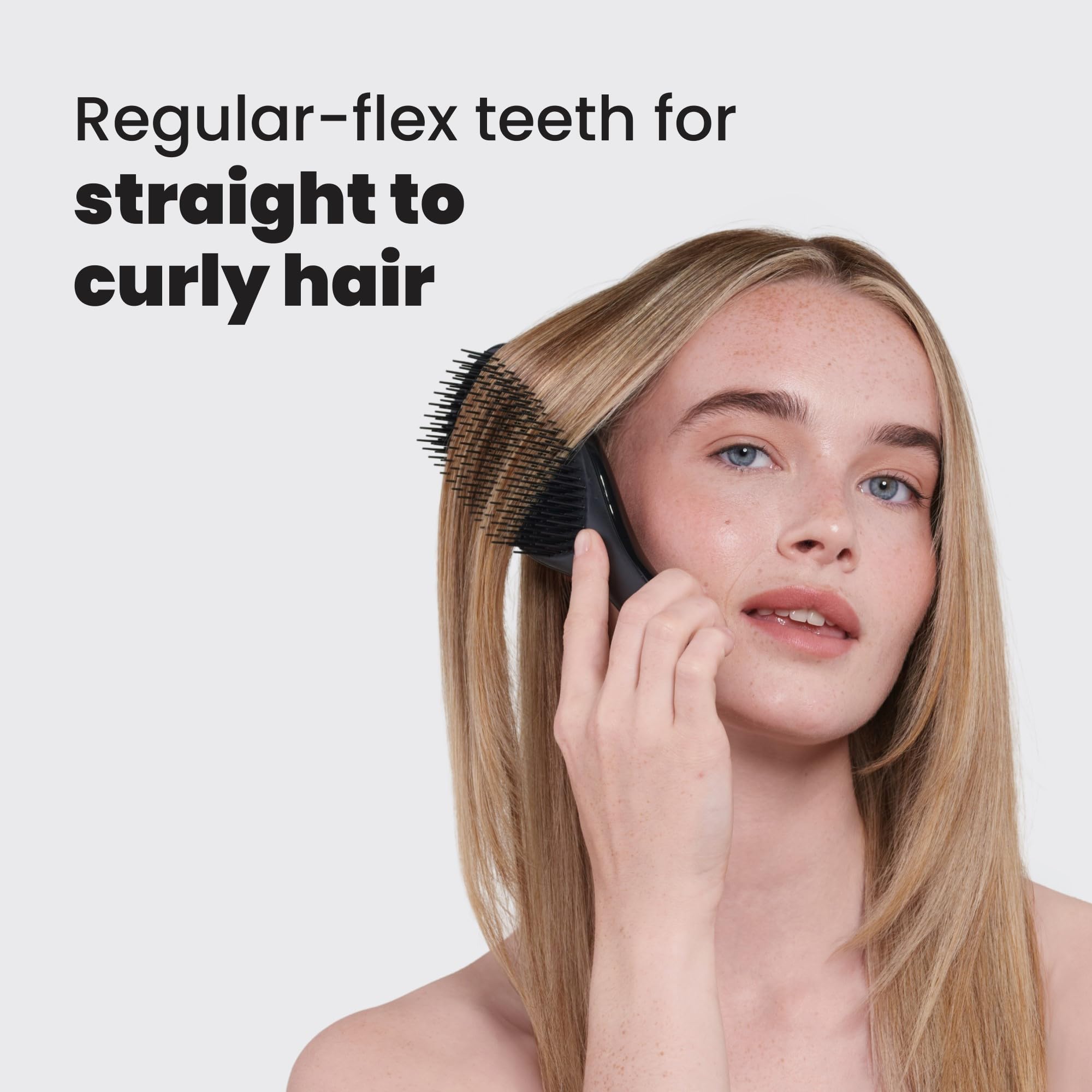 Tangle Teezer Ultimate Detangler offers tangle relief without tugging for a comfortable session.