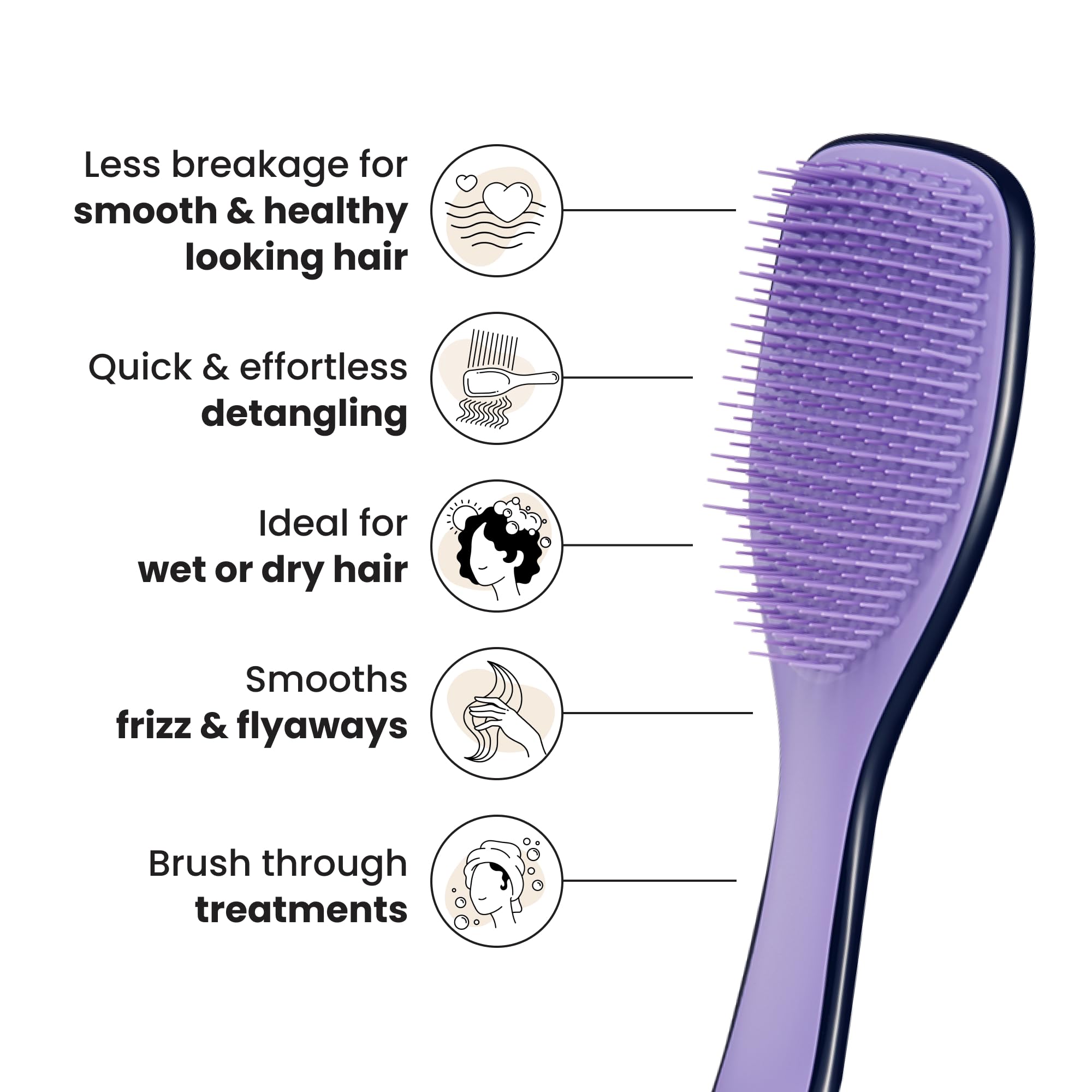 Tangle Teezer wet or dry hair use for versatile grooming.