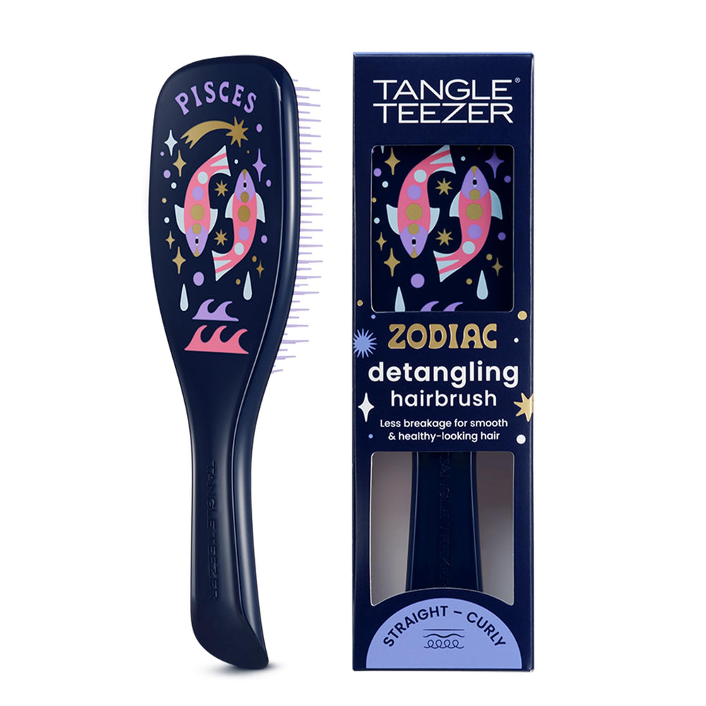 Tangle Teezer Pisces Zodiac detangler aiding knot-free detangling for all hair types.