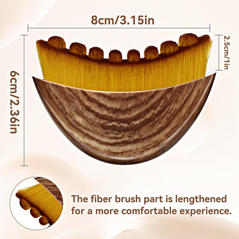 Tankitial lymphatic contour brush along jawline for gentle contouring and refreshed appearance.