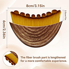 Tankitial lymphatic contour brush along jawline for gentle contouring and refreshed appearance.