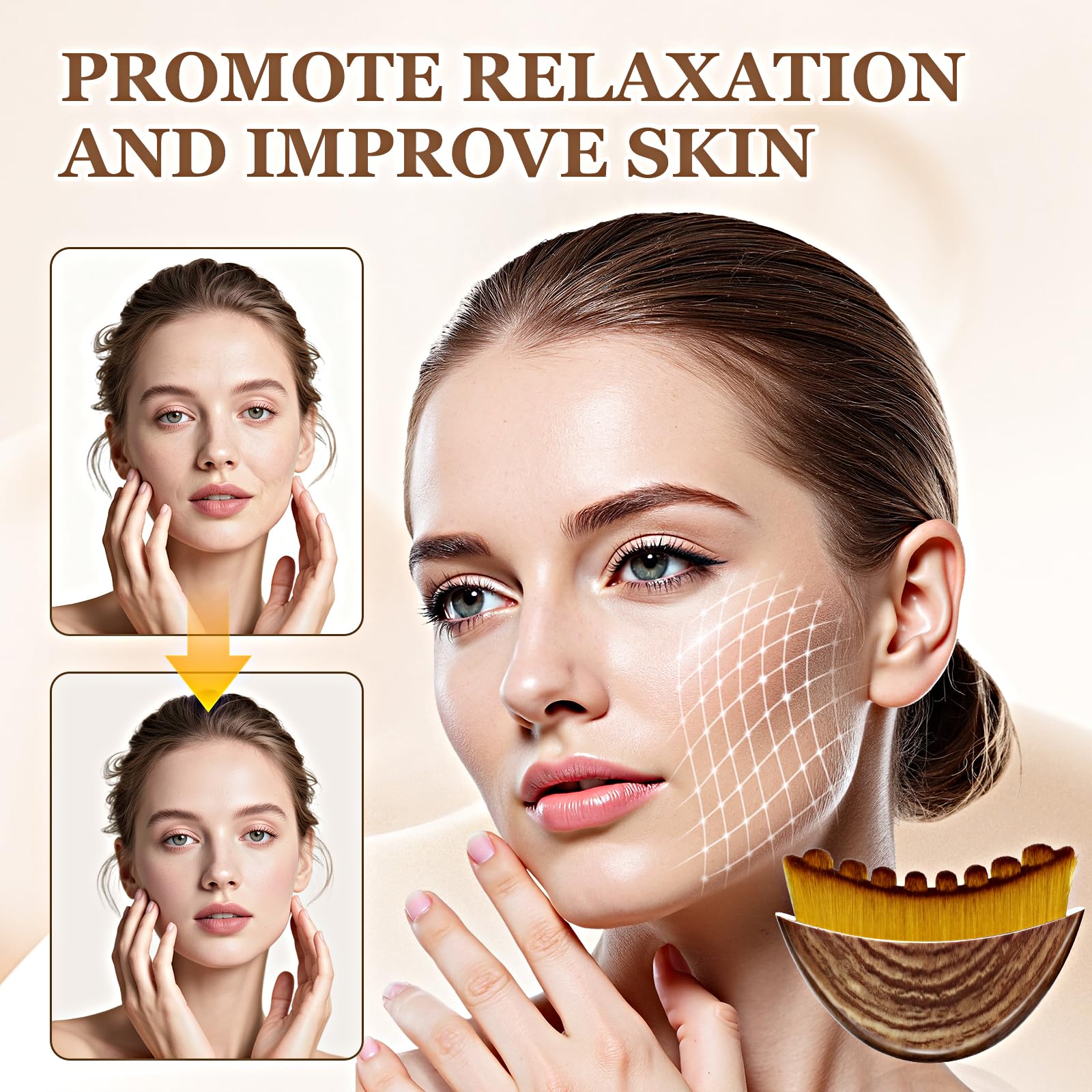Tankitial lymphatic contour brush provides a spa-detox feel for relaxation and puffiness-aware routines.