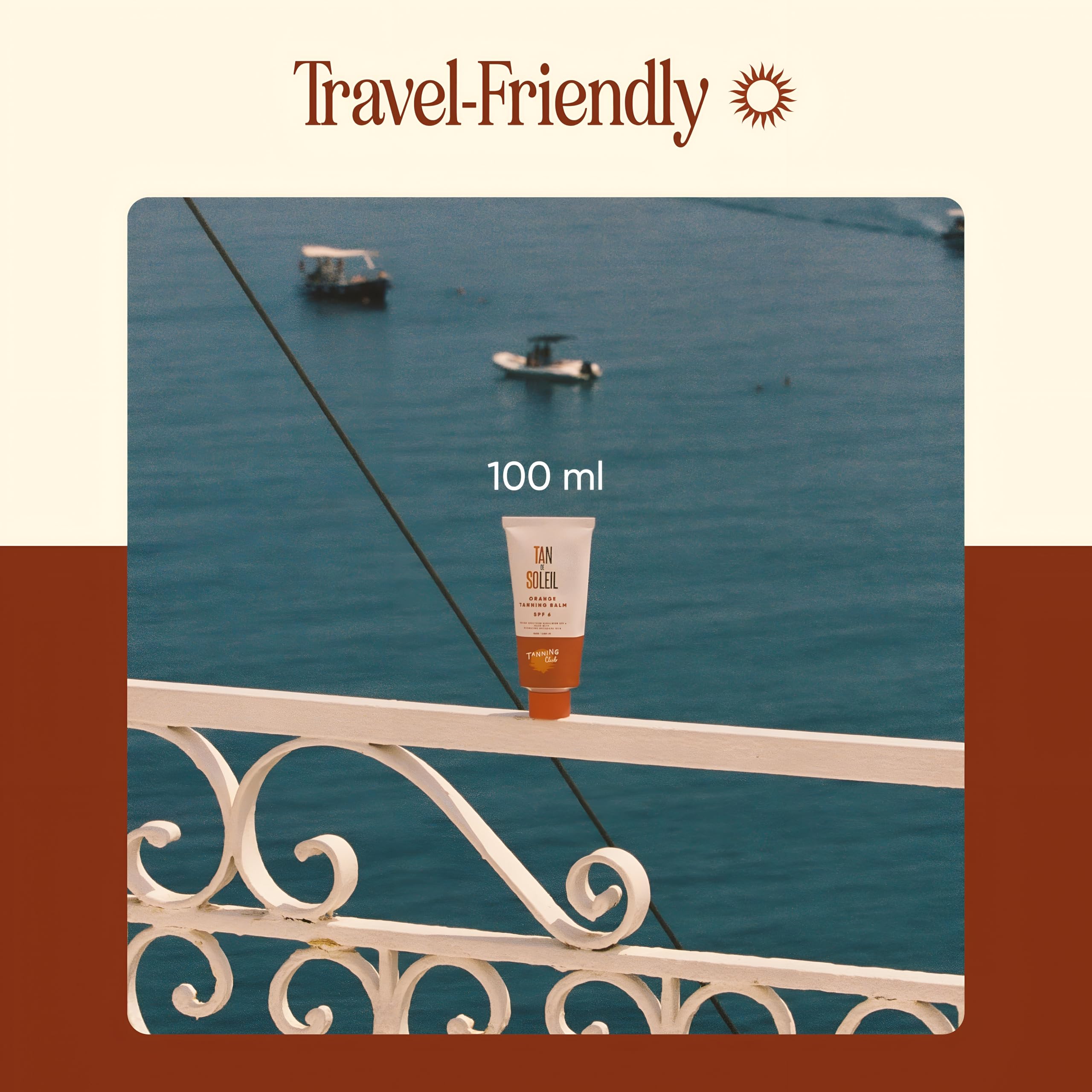 Tan De Soleil orange gel adds a sun-kissed glow gradually.