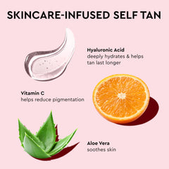 Tanologist self-tan mousse transparency prevents transfer to clothing.