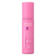 Tanologist Mousse auto-bronceado con guía de color integrada para aplicación uniforme.