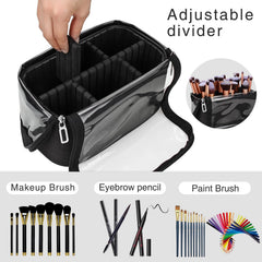 TANTO makeup brush bag with adjustable divider for customized layout