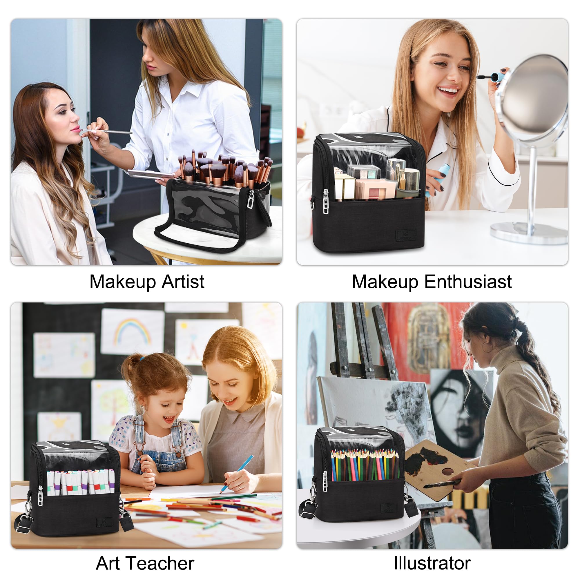 TANTO makeup brush bag detachable strap for versatile carrying