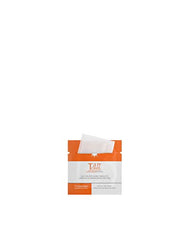 TanTowel towelettes being applied on clean face for a natural glow