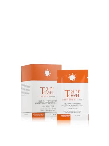 TanTowel half body towelettes for quick, mess-free, even coverage