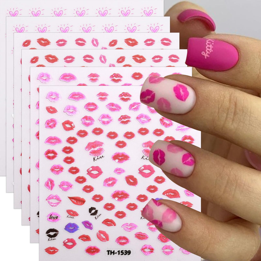 TANYOOTO cute-heart motif decals for festive, DIY manicures.