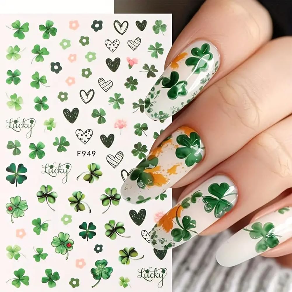 TANYOOTO detalle trébol verde, perfecto para personalizar uñas acrílicas.