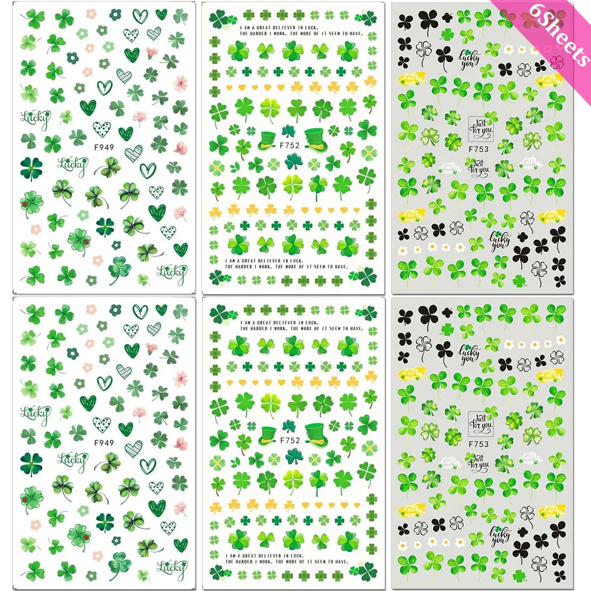 TANYOOTO decoraciones de uñas trébol verde, embellecimiento rápido.