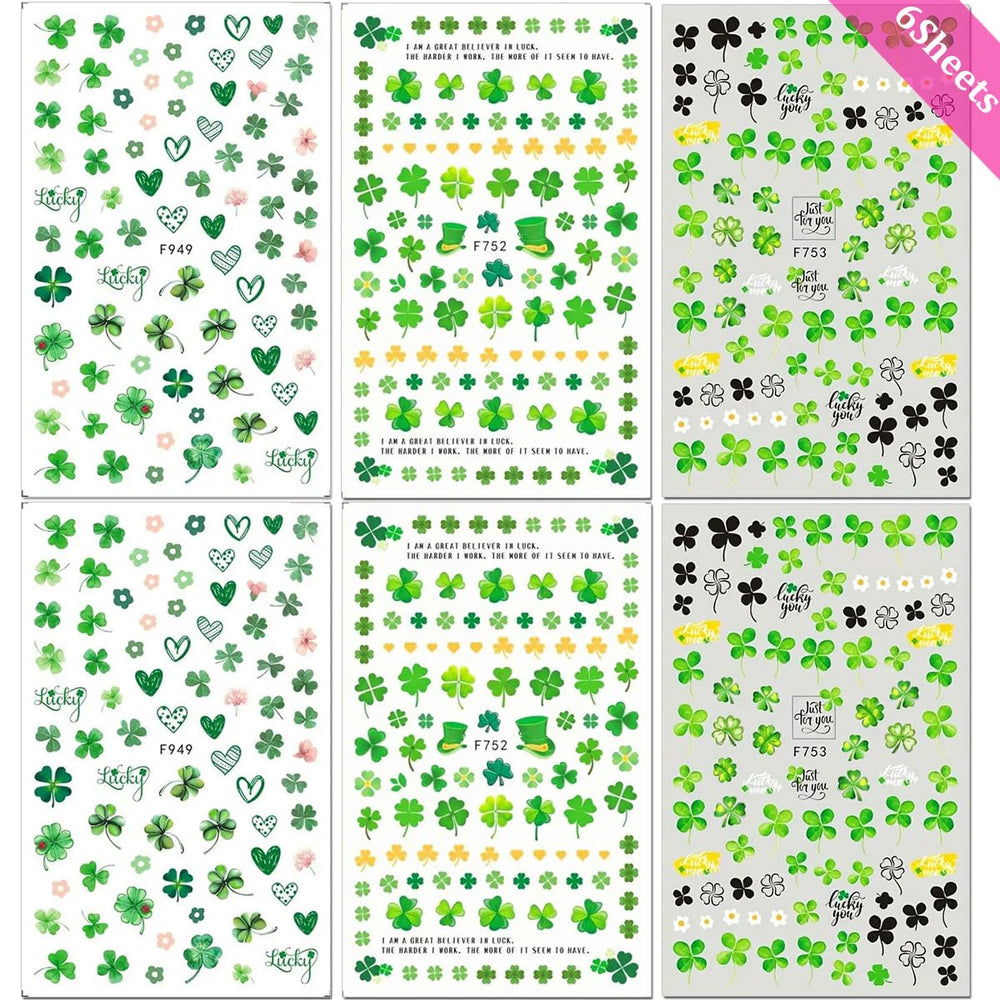 TANYOOTO decoraciones de uñas trébol verde, embellecimiento rápido.