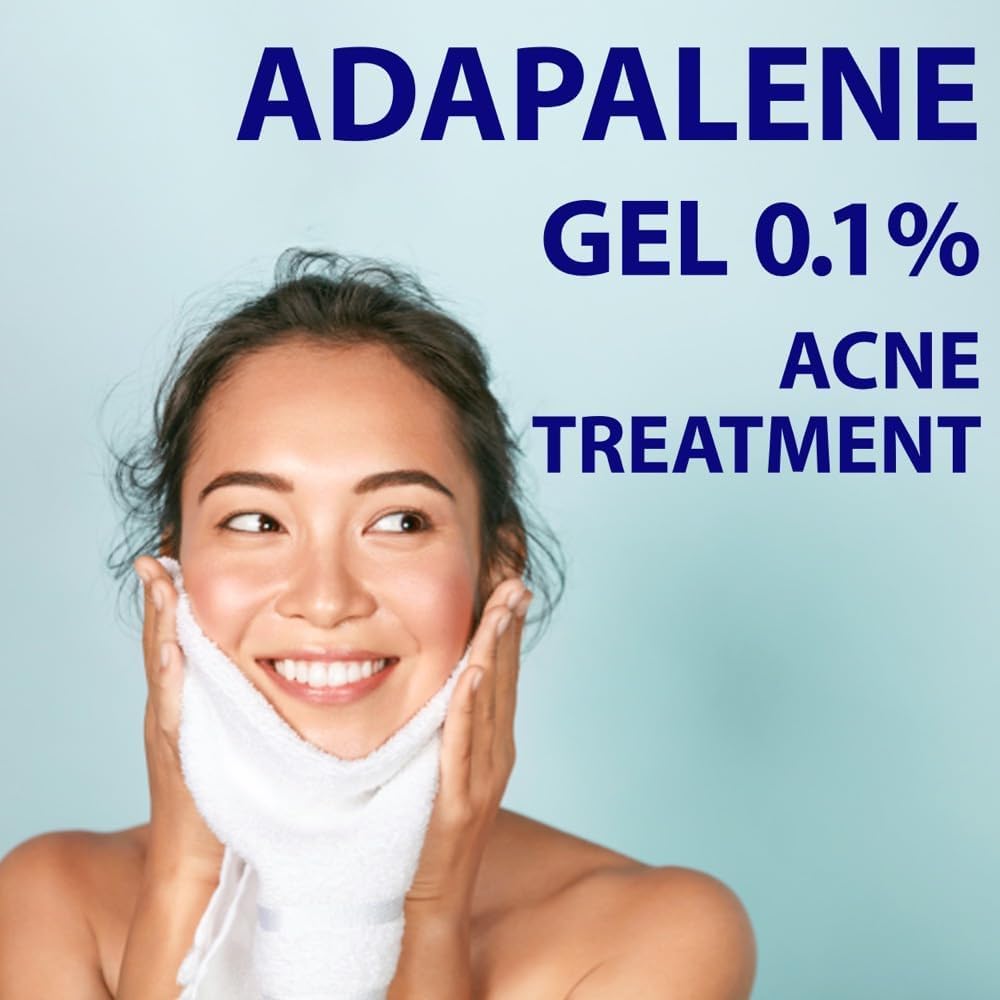 TARO Adapalene gel used daily in routine for gentle acne management.
