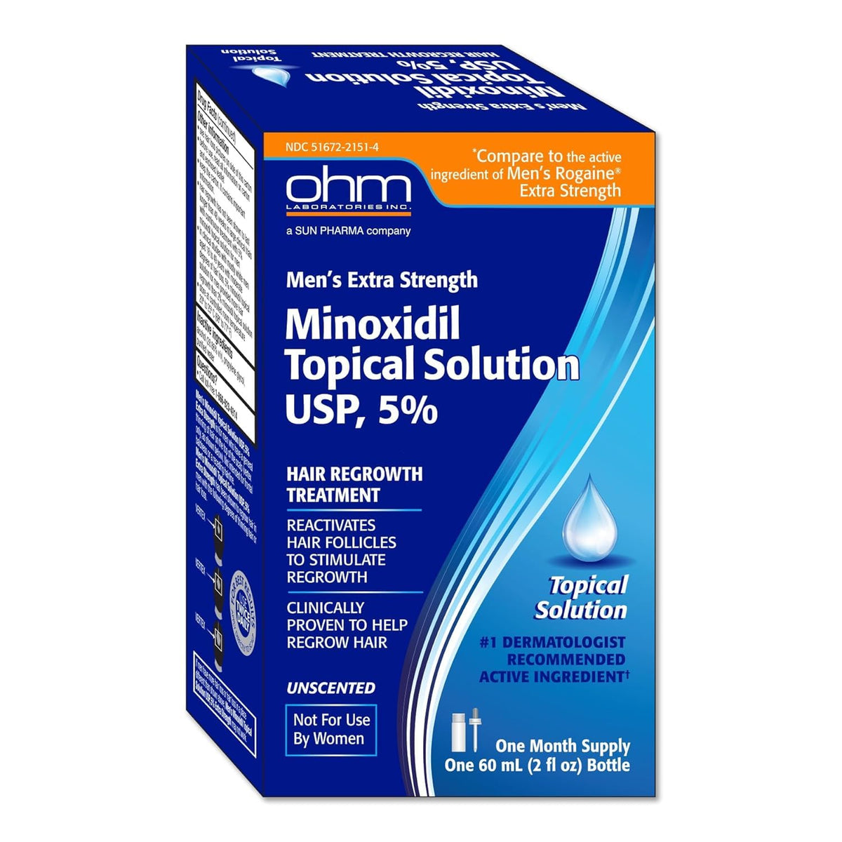 TARO Minoxidil 5% botella: solución tópica para uso diario del cabello.