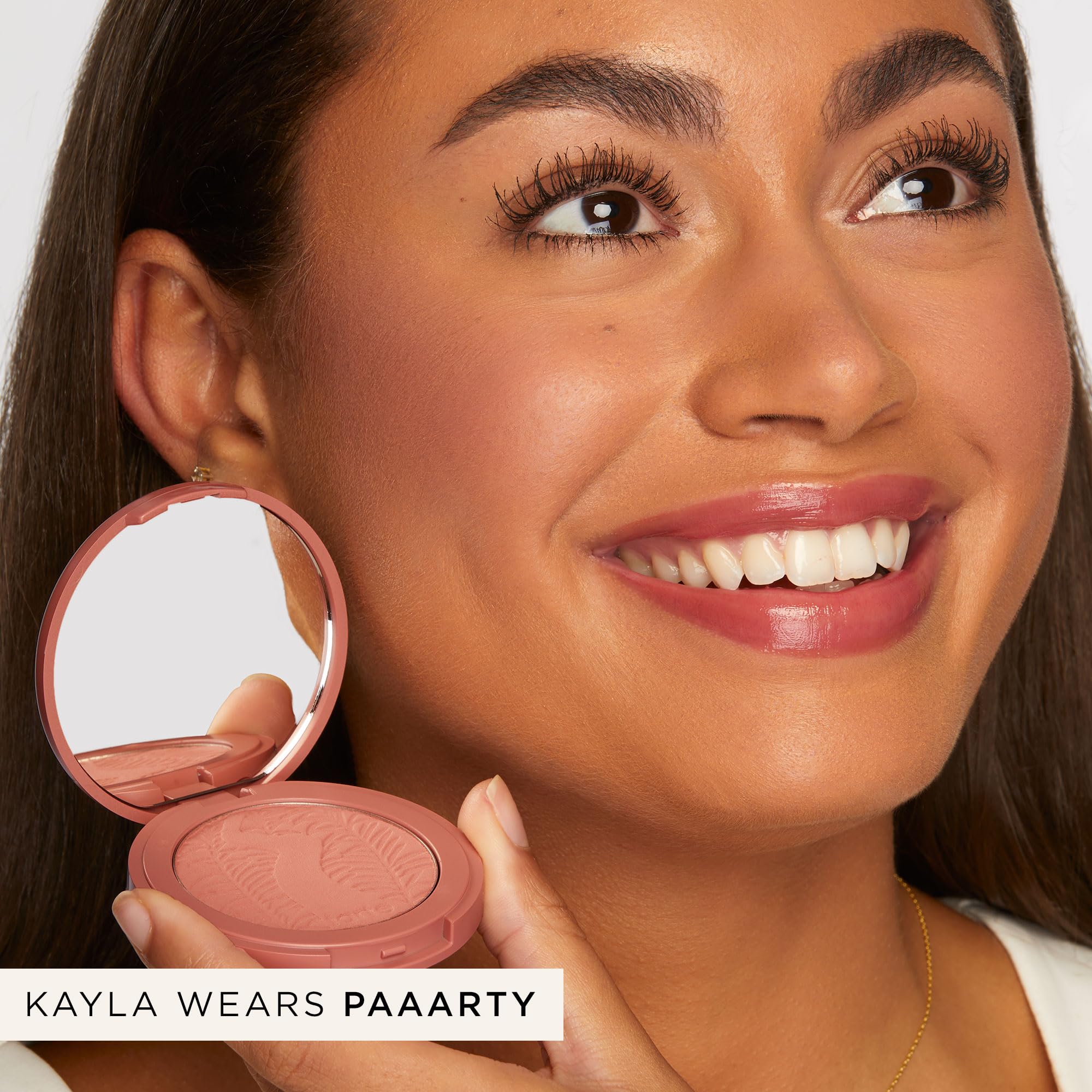 tarte Amazonian clay 12-hour blush brush stroke reveals seamless blending